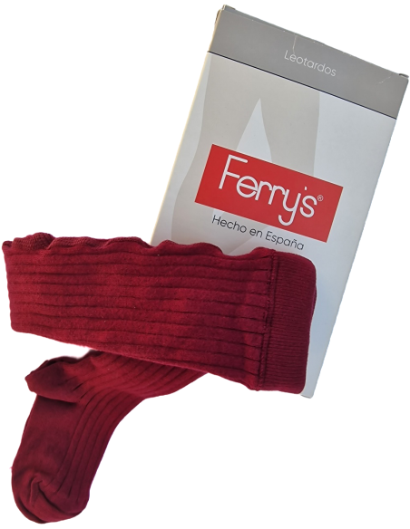 Leotardo canalé burdeos