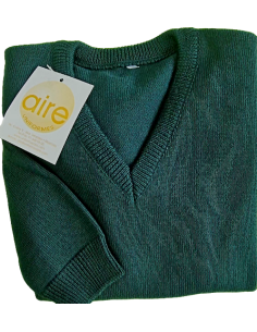 Jersey pico lana en verde
