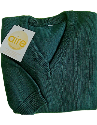 Jersey pico lana en verde