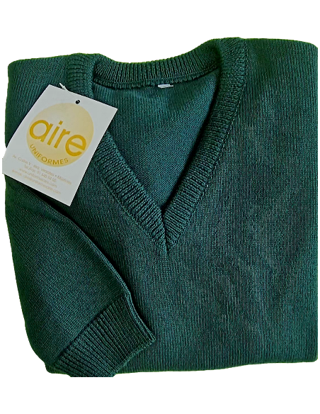 Jersey pico lana en verde