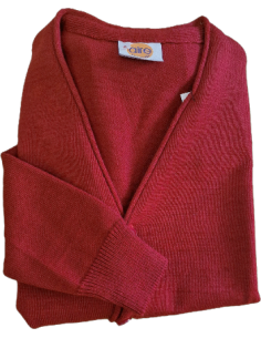 Chaqueta lana  rojo cereza