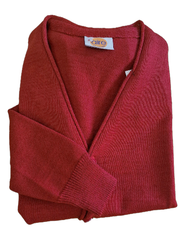 Chaqueta lana  rojo cereza