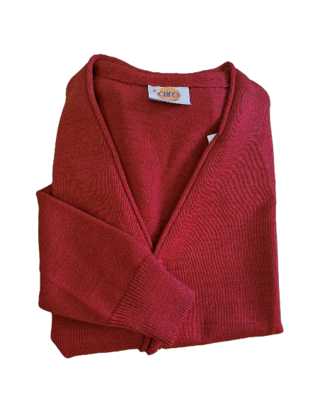 Chaqueta lana  rojo cereza